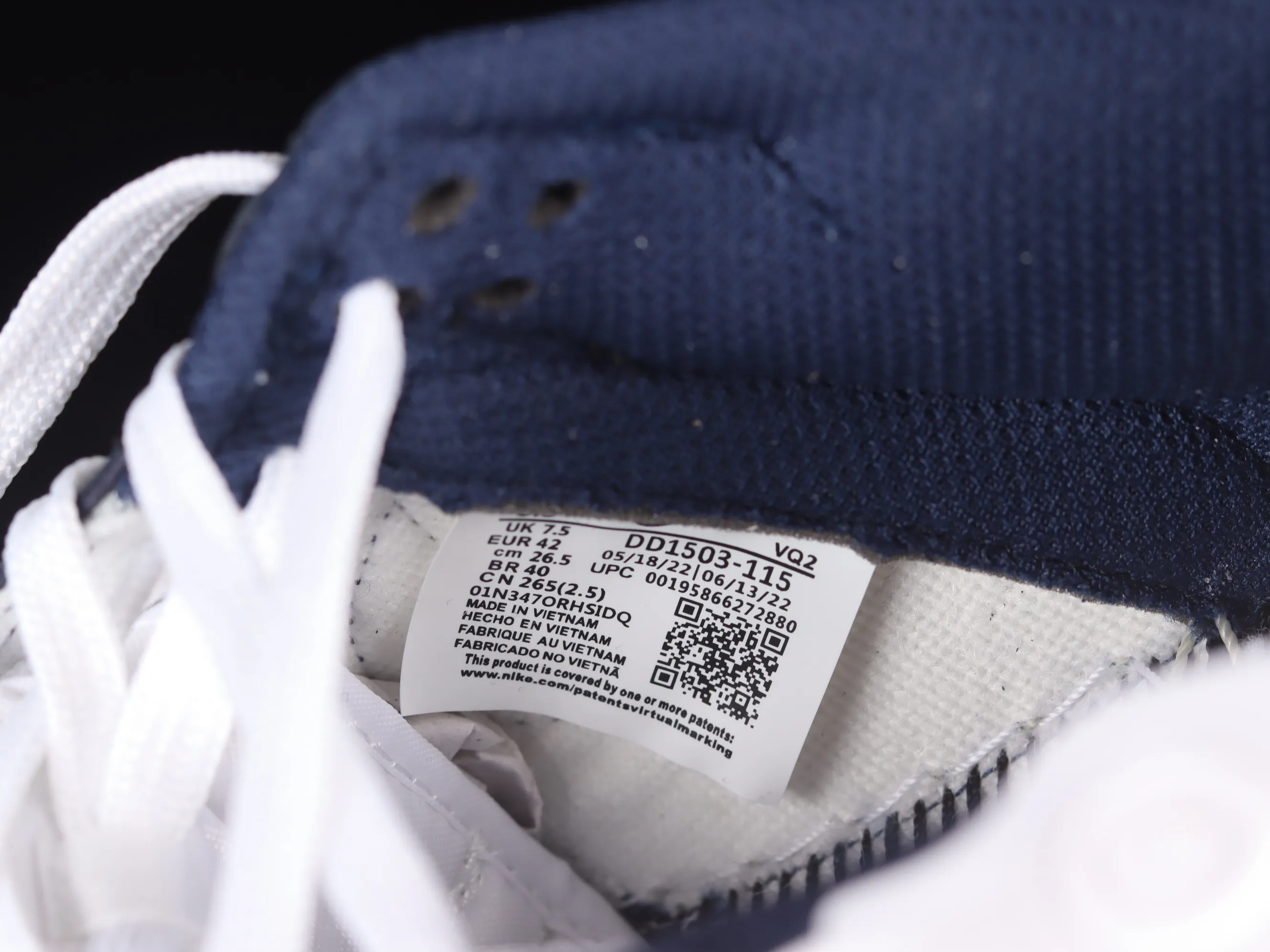 All Categories Nk SB Dunk Series Nk SB Dunk Low Low-top Sneakers Nk SB Dunk Low "Navy Blue" Navy Blue Color SB Smashed Backboard Fashion Casual Sneakers DD1503-115